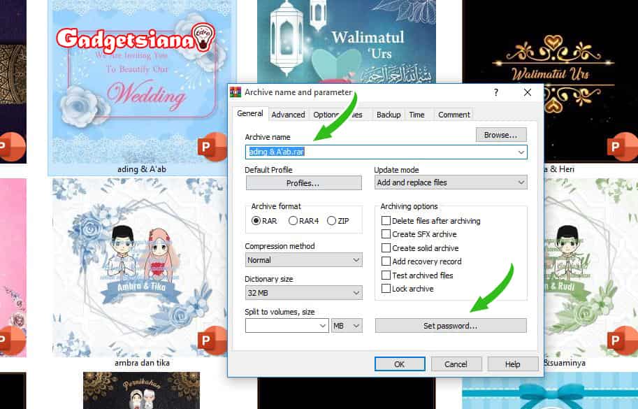 Cara Membuat Password pada WinRAR - Gadgetsiana.com